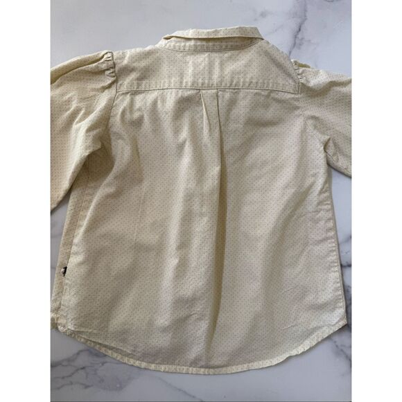 Lacey Lane size 5 Harriette little girls bow collar cream mini polka dot long sl - Picture 8 of 8